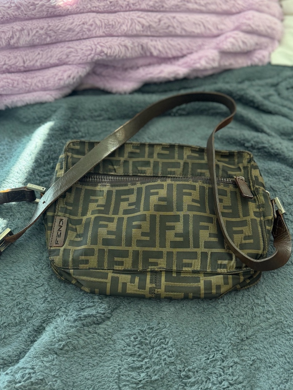 Vintage Fendi Zucca Monogram Shoulder Bag – Made in Italy